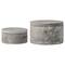 Hello Honey® Gray Round Decorative Cement Boxes with Lids Set